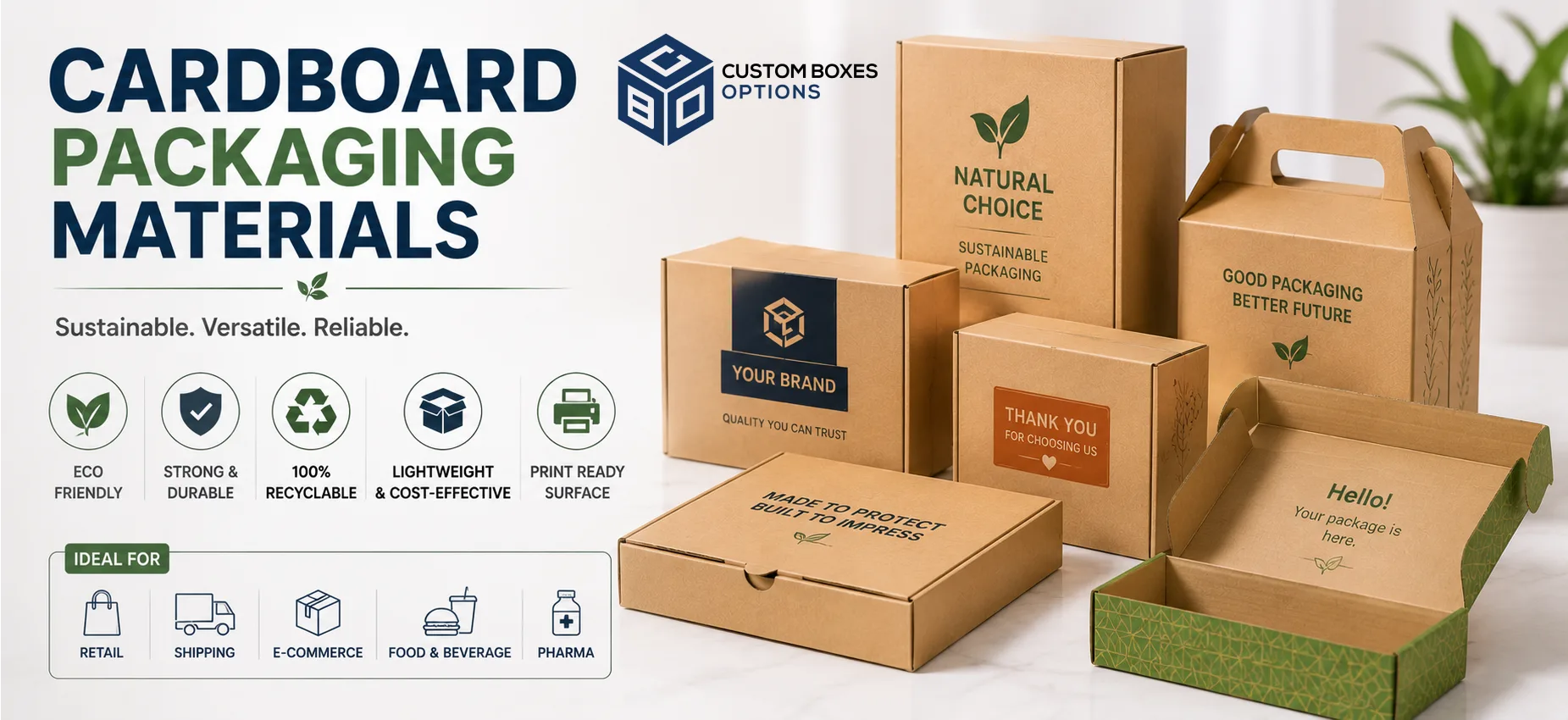 Cardboard packaging materials