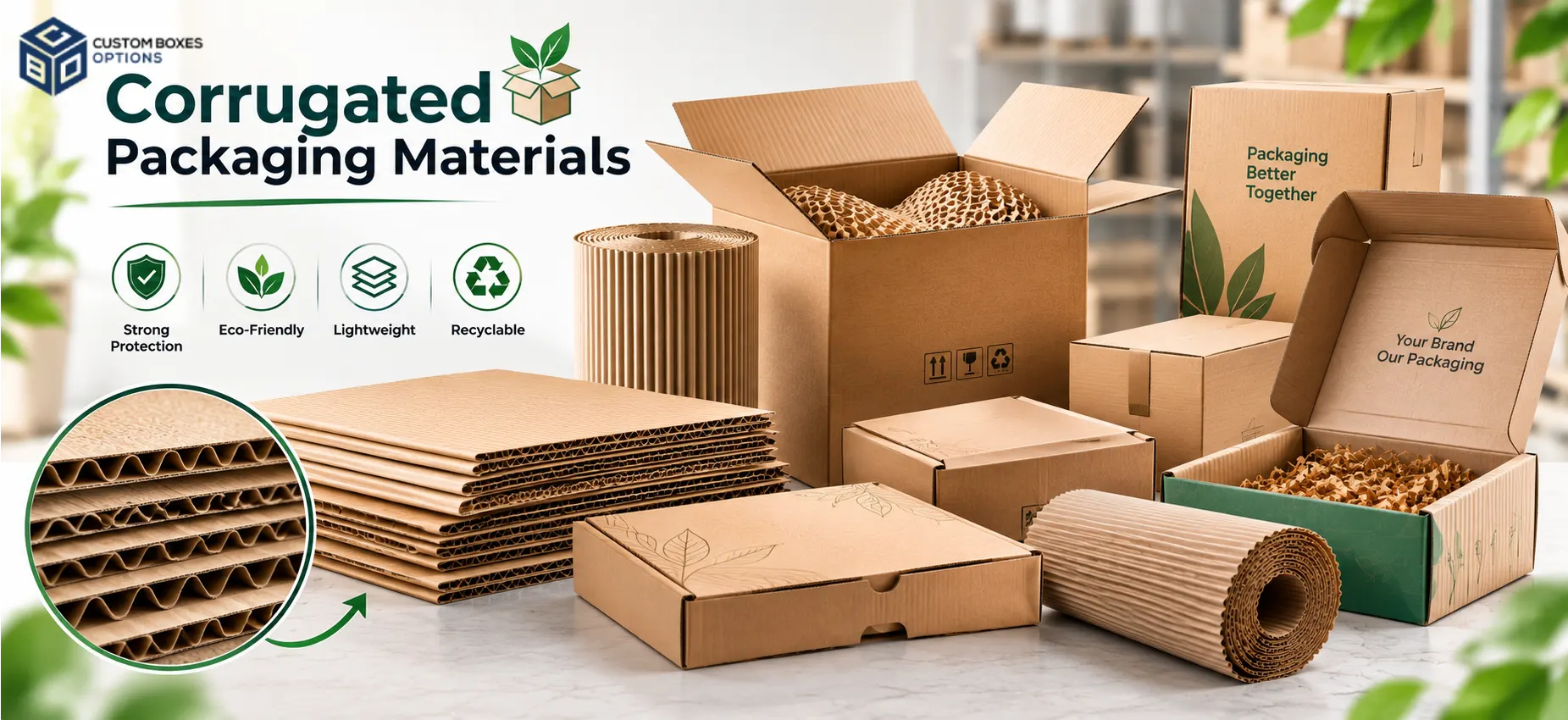 Corrugated packaging materials